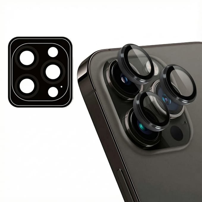 imoshion Camera Lens Protector - Geschikt voor iPhone 15 Pro Max/ iPhone 15 Pro - 2 Pack - Zwart