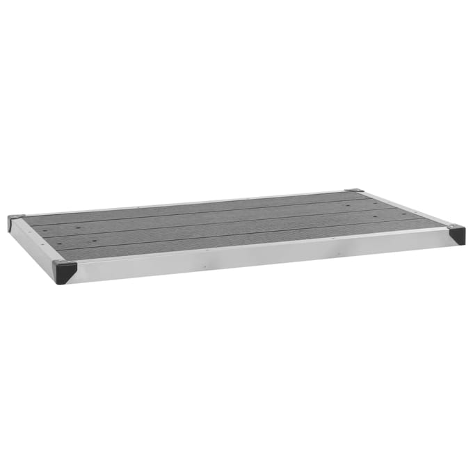 vidaXL - Buitendouchebak - 110x62 - cm - HKC - roestvrij - staal - grijs