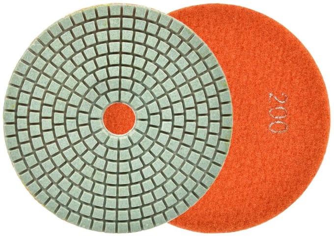 GEKO Diamant polijstpad 125mm - Nat gebruik - Klittenband bevestiging
