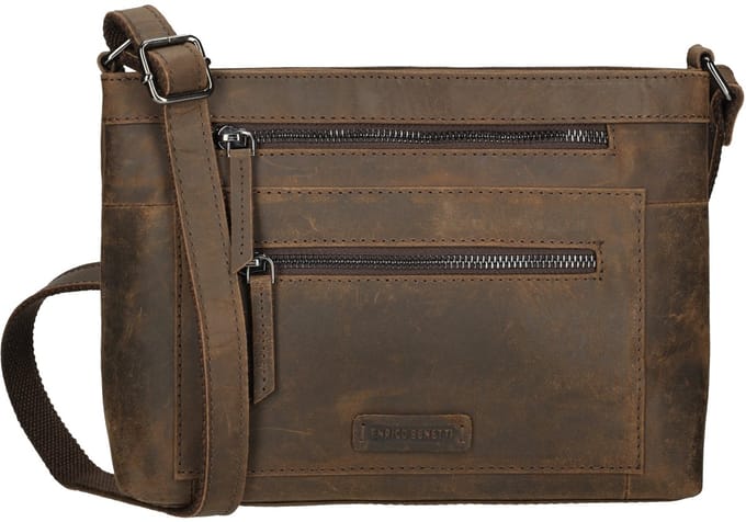 Enrico Benetti Genua Leren Crossbodytas - Bruin