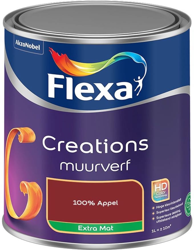 Flexa - Creations Muurverf Extra Mat - 100% Appel - Mengverf - 1 L