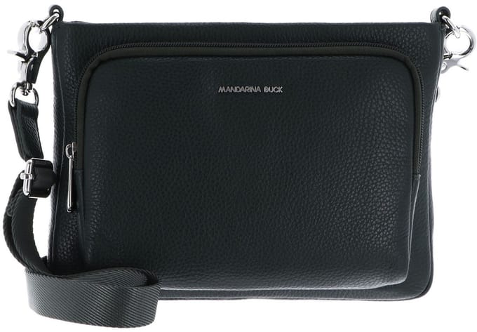 MANDARINA DUCK Leren schoudertas Mellow Leather Crossover Bag Pine Green donkergroen