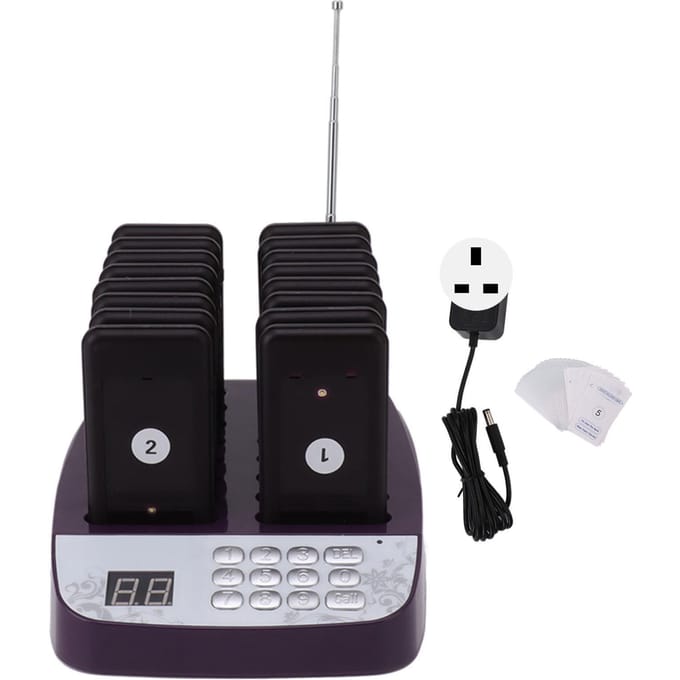 Restaurant Pager Draadloze Buzzers 200m Groot Bereik 16 Pagers Vibratie Piep Flits Buzzer Pagers