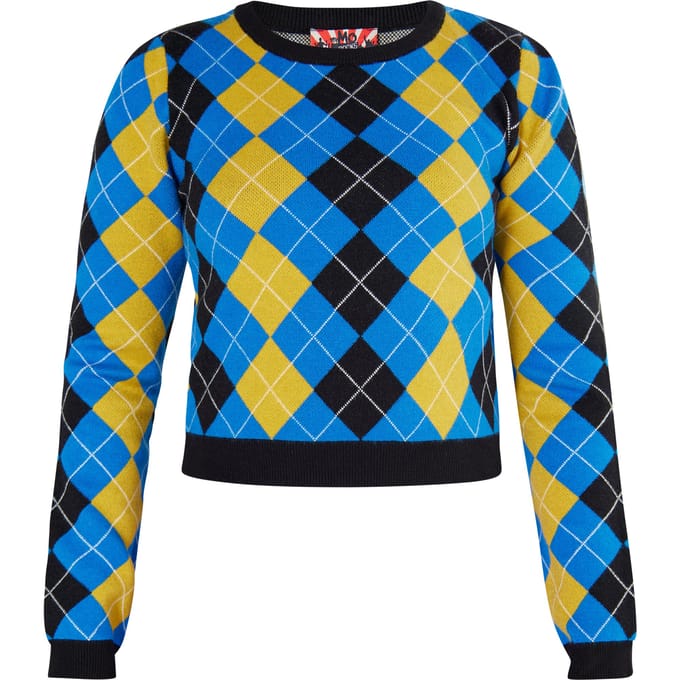 Mymo Gebreide trui Dames Zwart Blauw Veelkleurig