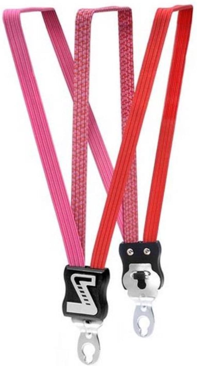 Simson Korte snelbinder - 3 binders - roze en rood - 49 cm - geschikt voor kinderfietsen