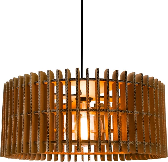 Kartonnen leeuwarden lamp - 50cm - 4 maten | E27 - Kartent