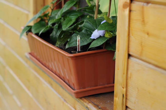 Bloembak met bewateringssysteem terracotta - 11 L