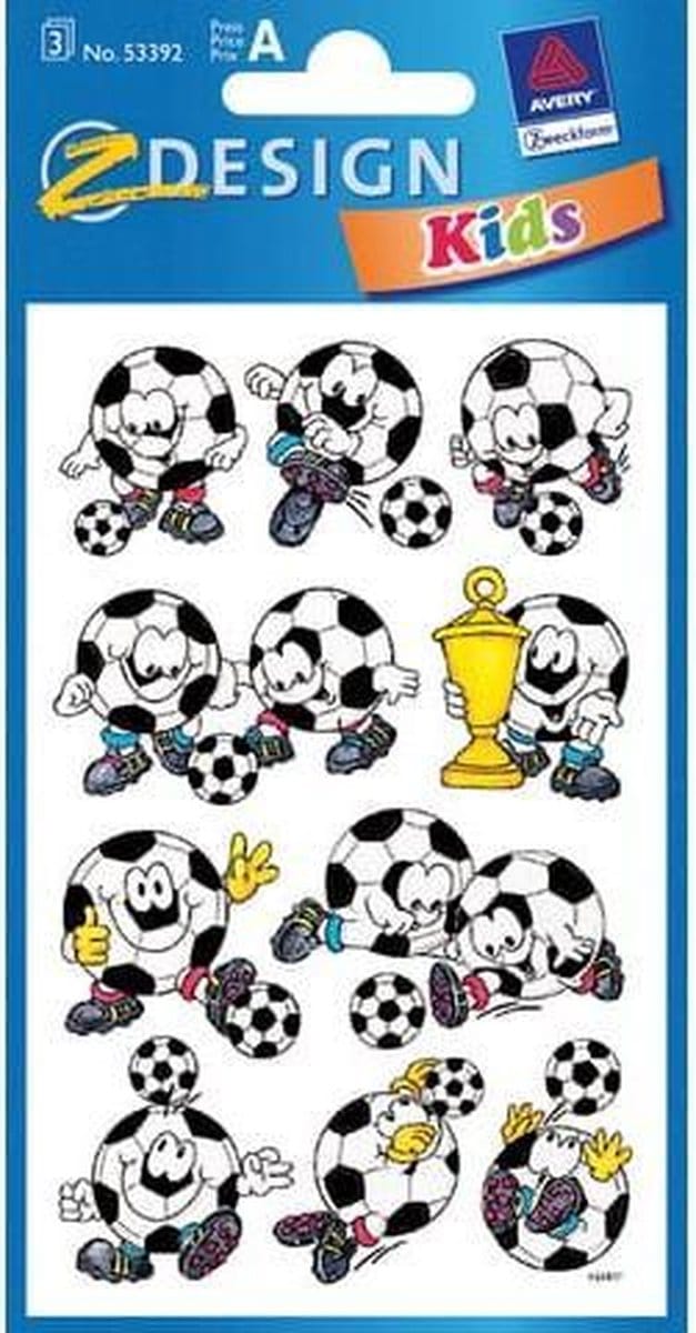 Avery Stickervel Bal 7,6 X 12 Cm Papier Zwart/wit 30-delig