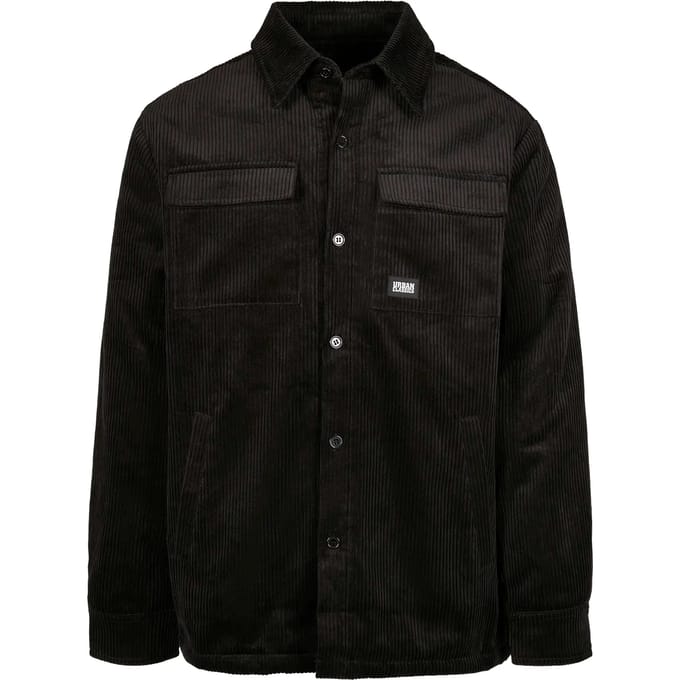 Urban Classics - Corduroy Shirt Jacket - M - Zwart