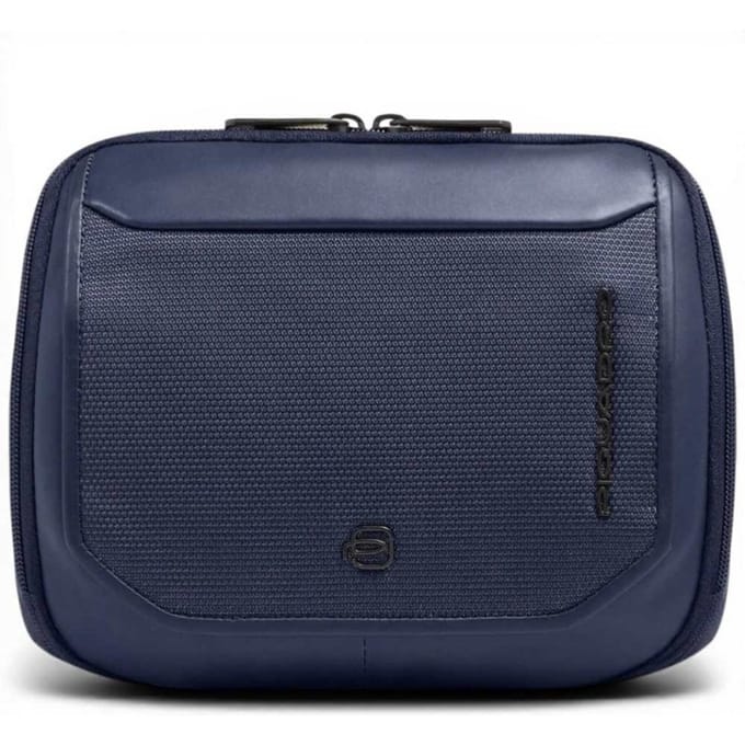 Piquadro Borsello S143 Unisex blauw leer en horizontale stof