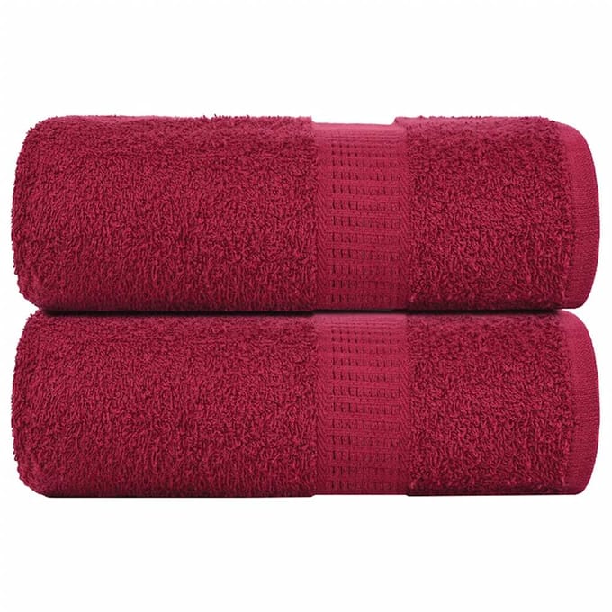 vidaXL - Gastendoekjes - FROGN - 2 - st - 30x50 - cm - 360 - g/m² - bordeaux