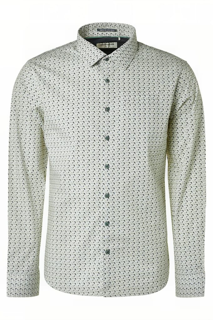No Excess Shirt Stretch Allover Printed Black Größe: S | Casual hemden Outlet | Herren | Schwarz