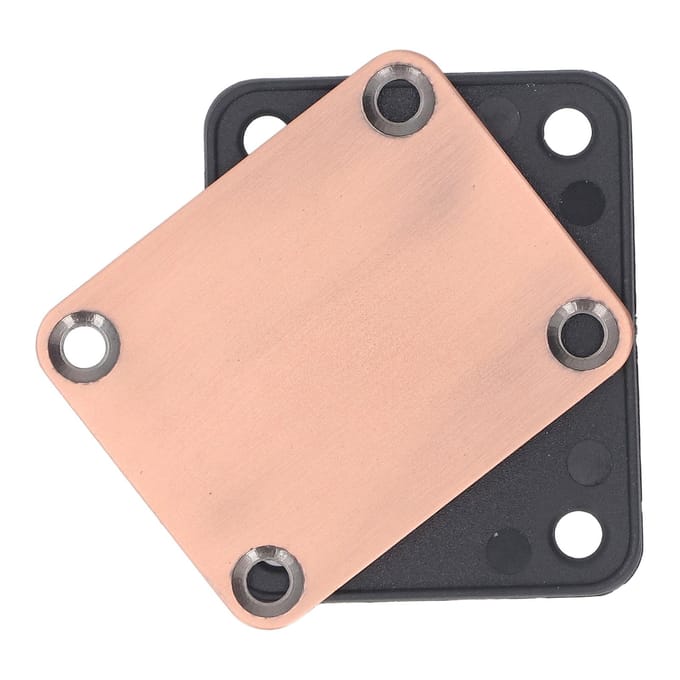 Plaque de cou de guitare 4 vis avec vis pour Telecaster Basse électrique Pièces de rechange Accessoires beige