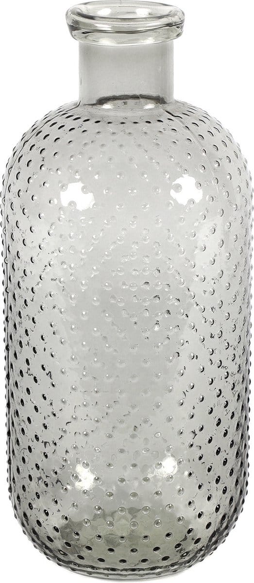 Countryfield Bloemenvaas Cactus Dots - grijs transparant - glas - 15 x 35 cm