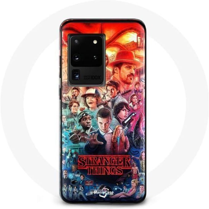 Coque pour Samsung Galaxy S20 Ultra Stranger Things Teaser Saison 4 Affiche Personnages Art