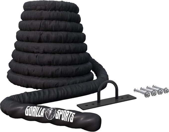 Fitness Touw voor Krachttraining - Inclusief Muurbeugel - 9 Meter