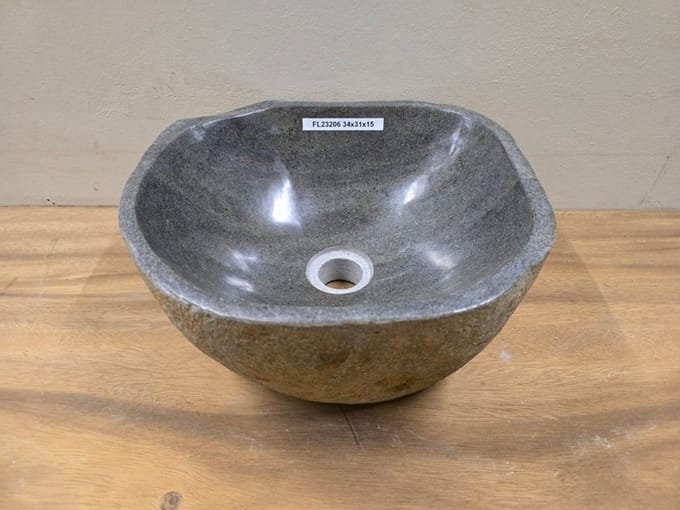 Waskom Natuursteen - 39x31x15cm - FL23206