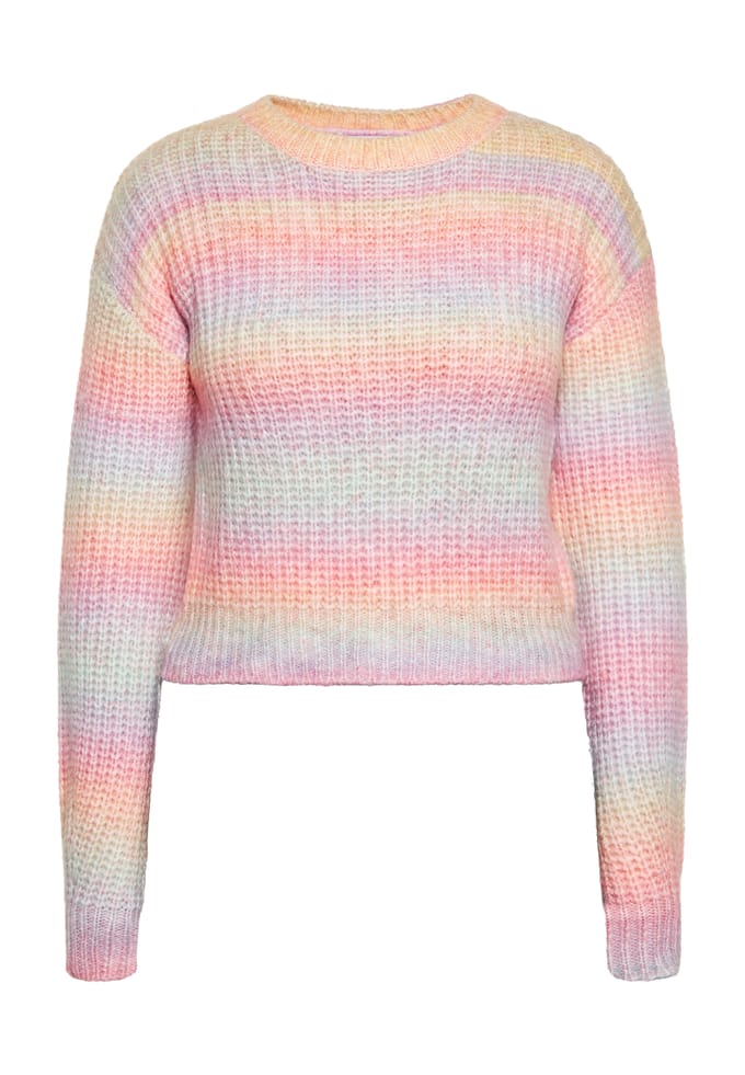 Mymo Gebreide trui Dames Regenboog veelkleurig