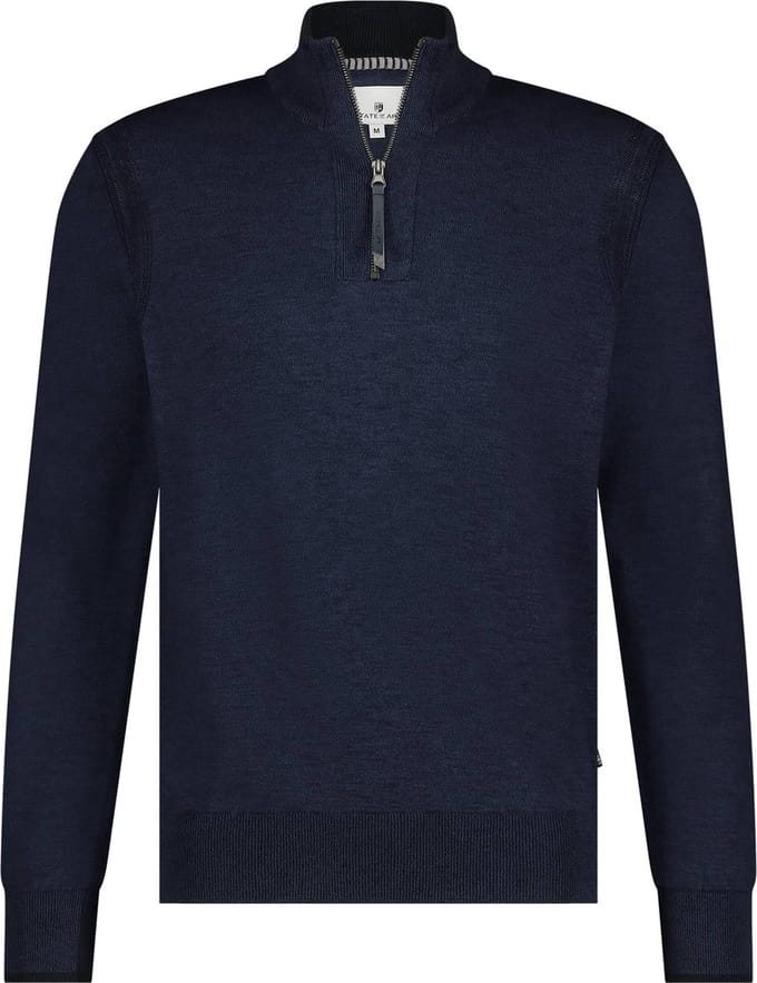 State Of Art Half Zip Trui Navy - Maat XL - Heren - Pullovers