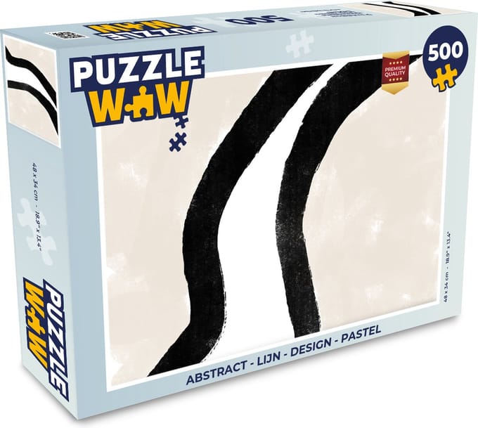 Puzzel Abstract - Lijn - Design - Pastel - Legpuzzel - Puzzel 500 stukjes
