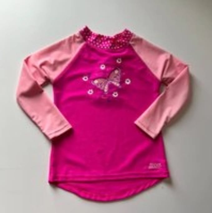 Zoggs - zwemtshirt - roze - lange mouwen - maat 4 jaar