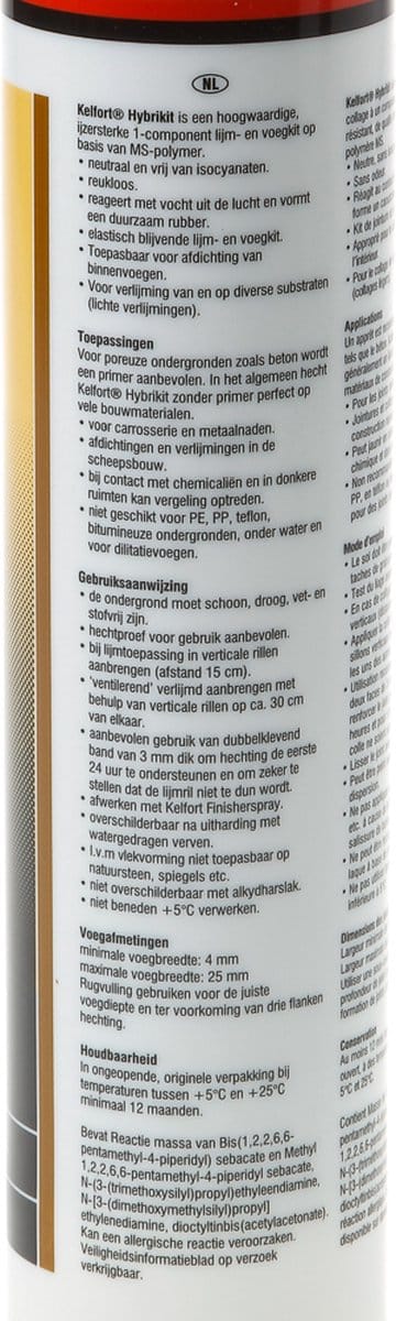 Kelfort Hybrikit MS-Polymeer transparant 290ml