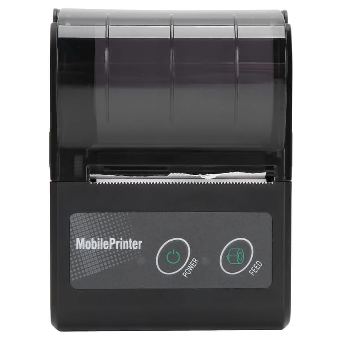 Imprimante thermique Bluetooth pour tickets de caisse, mini-étiqueteuse portable, prise 100-240 V US black