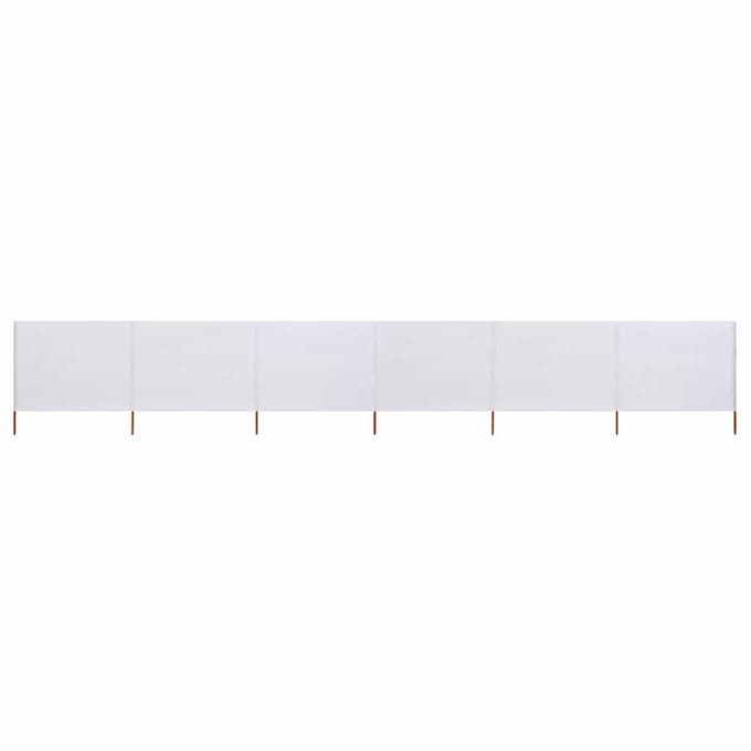 vidaXL - Windscherm - 6-panelen - 800x160 - cm - stof - zandwit