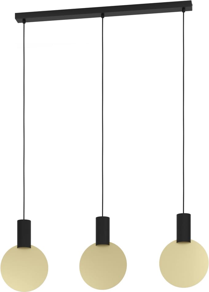 EGLO Sarona Hanglamp - GU10 - 91 cm - Zwart|Goud - Staal