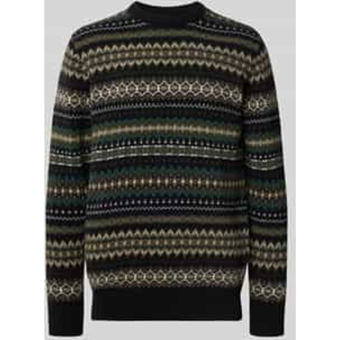 Regular fit gebreide pullover van zuivere wol, model 'ISLE CREW'