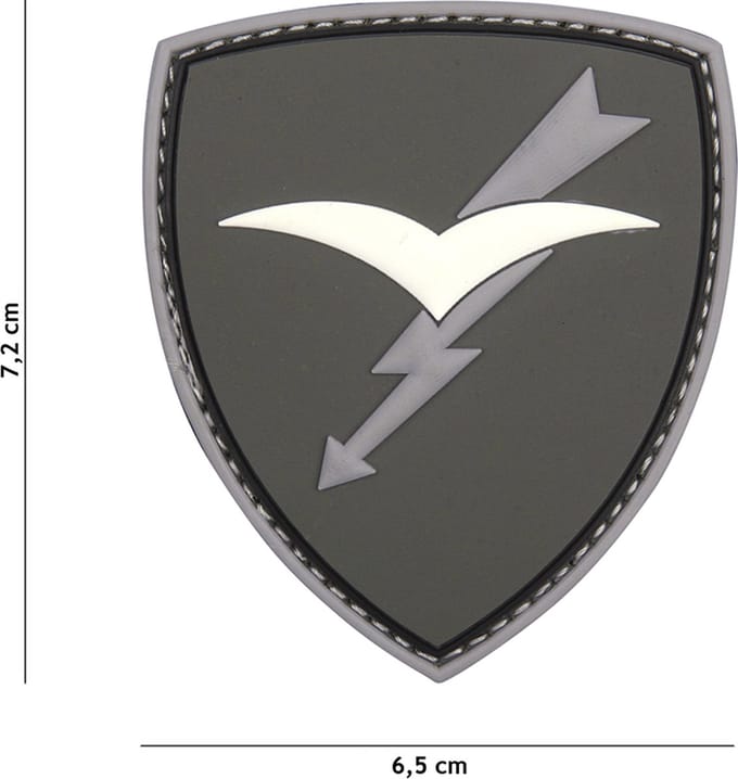 101 Inc Embleem 3D Pvc Paratroopers Brigade Folgore Grijs  20065