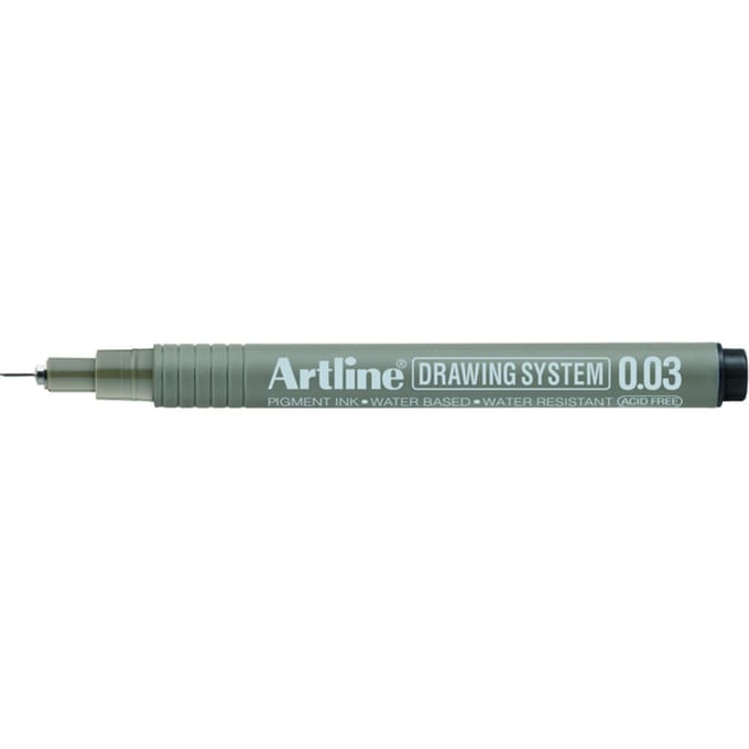 ARTLINE Drawing System Fineliner - 1 stuk- 0.3mm Lijndikte - Zwart
