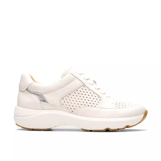 Clarks Tivoli Walk - dames sneaker - Wit - maat 35.5 (EU) 3 (UK)