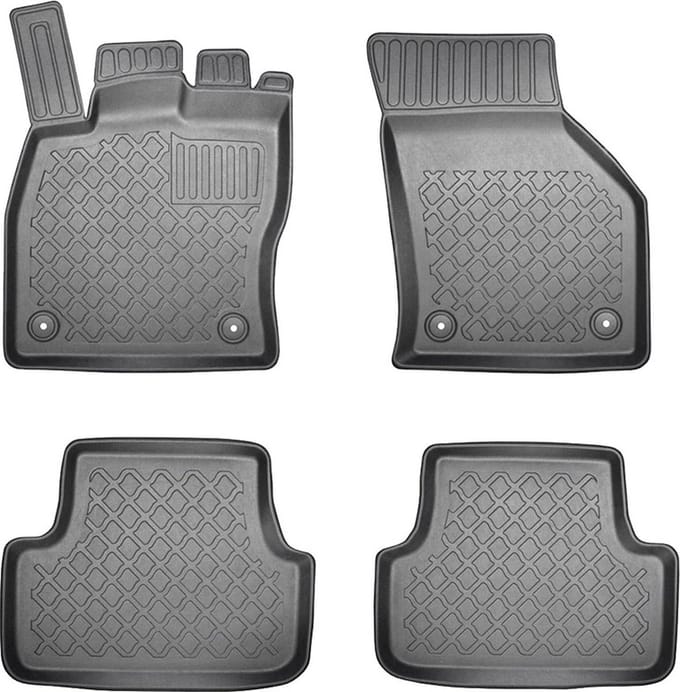 3D Automatten voor Volkswagen Golf 7, Golf 8 en Seat Leon 3 (5F) (vanaf 2012-) - 4-delig - TPE-Rubber