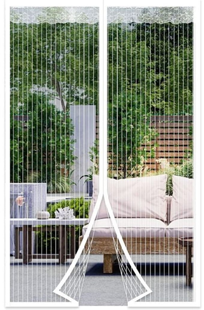 Wit magnetisch muggennet, 110x200cm
