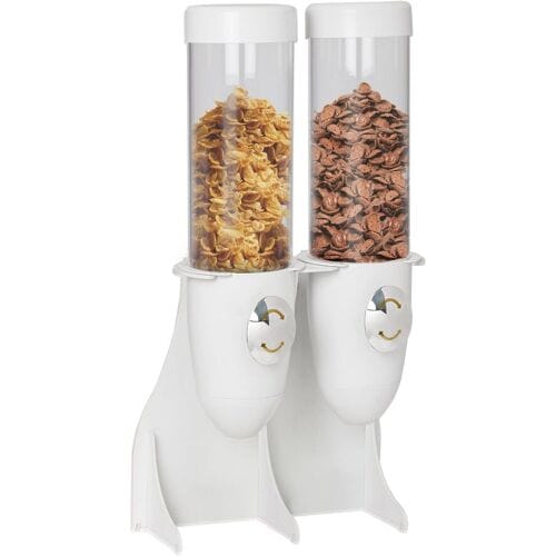 GGM Gastro Cerealienspender - doppelt - Ø 115mm - Weiß - Drehausgabe Wit