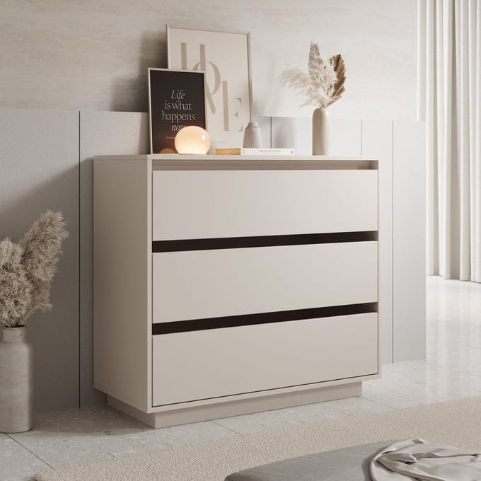 Meubella - Tivaro - Ladekast - Beige - 94x41x87 cm