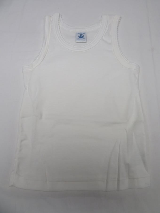 Petit Bateau - Singlet - Onderlijf - Meisje- Wit - 12 jaar 150