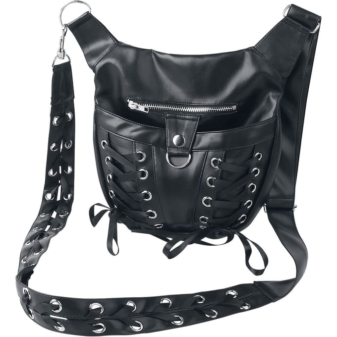 Poizen Industries - Gothic Handtas - Corset Bag - voor Vrouwen - zwart