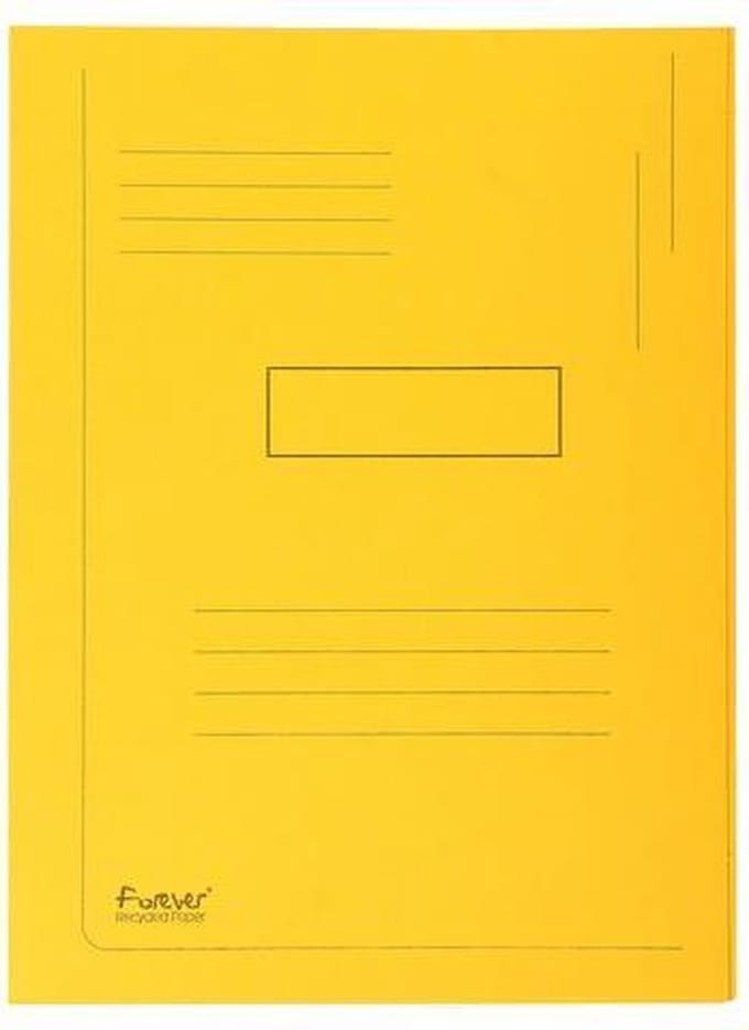 Exacompta 50x FOREVER® bedrukte map met 2 kleppen - 290gm2 - 24x32 cm voor A4 - Geel - 445009E