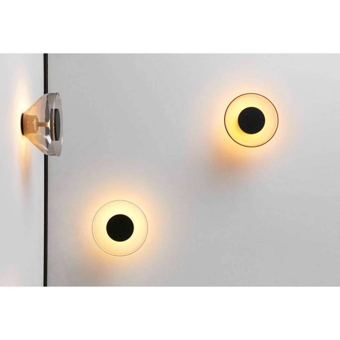 MARSET LED wandlamp Aura, Ø 18 cm, aan/uit, opaal
