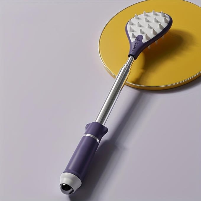 Gratte-dos télescopique Gratte-dos Masseur Grattoir Extensible Télescopique Massage du Dos Relaxation violet
