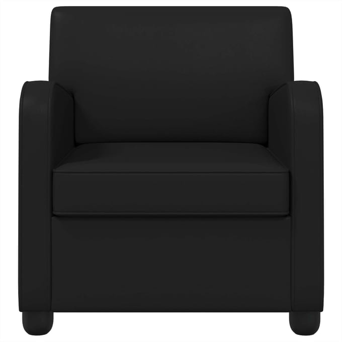 vidaXL - Fauteuil - Glanzend - zwart - Kunstleer