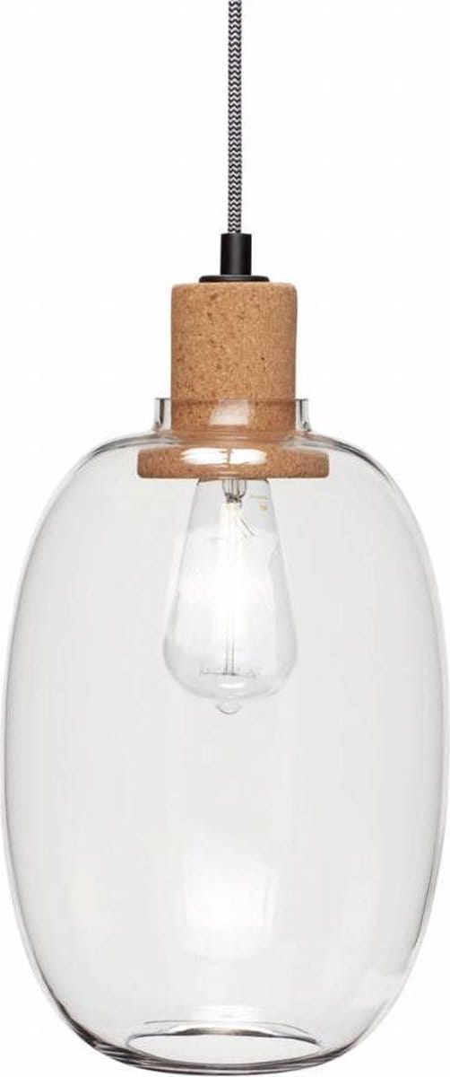 Hübsch 950414 Hanglamp - ø21xH37cm - Glas Kurk