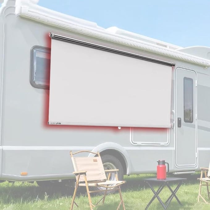 Projector Scherm - Projectiescherm Handmatig - Thuisbioscoop - Zelfsluitend - 60 inch - Wit