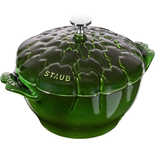 STAUB LA COCOTTE - Kookpot - Artisjok vorm - 220mm - Gietijzer - Basilicumgroen basilicumgroen