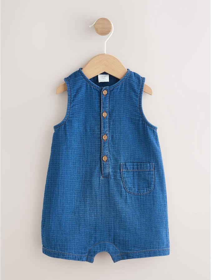 Next - Jongens - Jersey babyrompertje - Blauw