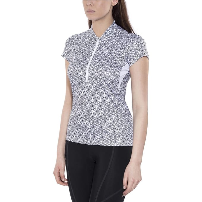 Craft Velo Graphic Jersey - Maat S - Fietsshirt korte mouwen wit/zwart