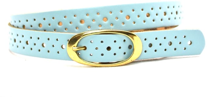 Dames riem pastel blauw