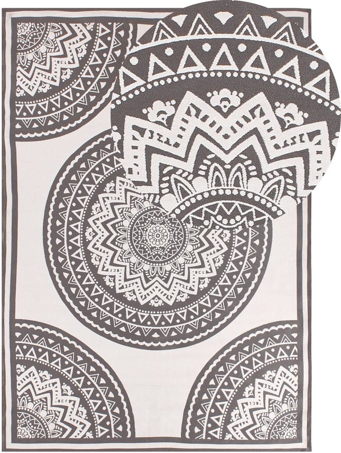 NELLORE - Tuintapijt - Grijs/Beige - 160 x 230 cm - Polypropyleen